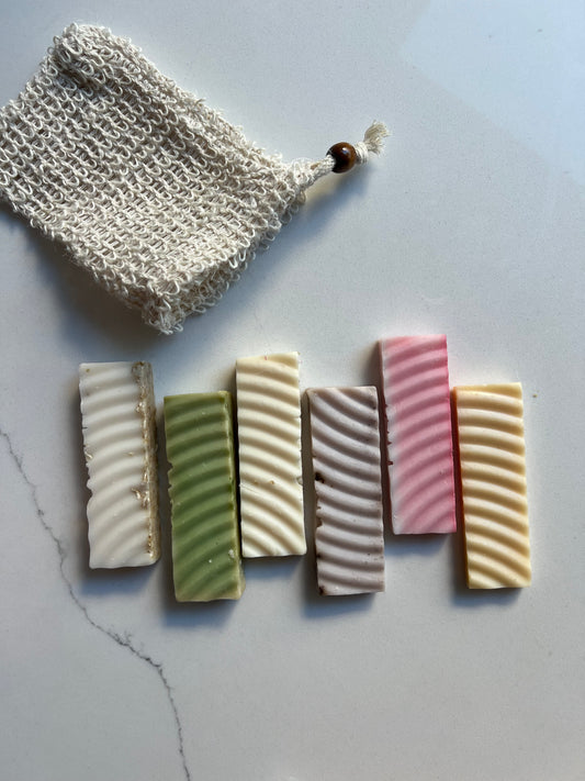 Soap Sample Bag | Goats Milk | Soap Saver Bag with Samples